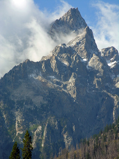 Teewinot Mountain from String Lake - Grand Teton National Park