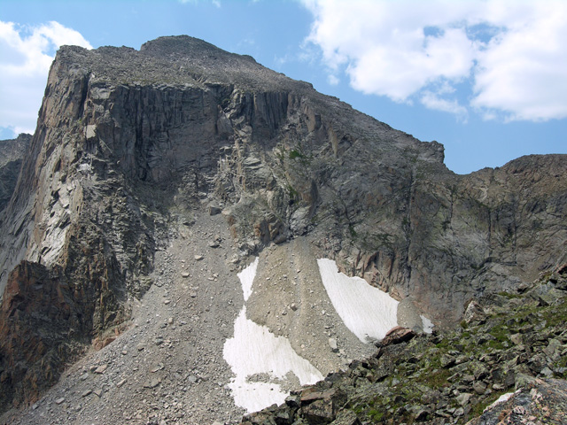 View of the north side of Mount Alice, the east face visible, along with the Hourglass Ridge