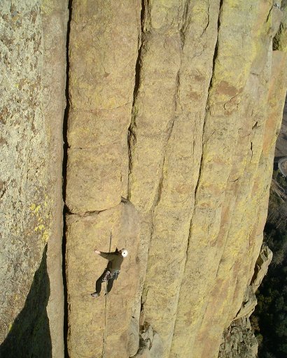 Fritzs's Fantasy (5.10a/b) - a rare and wonderful face climb on Devils Tower