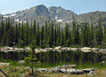 Afternoon view of Ypsilon Mountain behind Chipmunk Lake