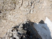 View down into the notch at the upper SE Ridge of Mount Audubon, Indian Peaks Wilderness Area