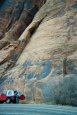 Gearing up, again, in front of Seibernetics at Wall Street, Moab, Utah