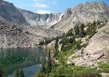 Cirque Lake with the north border of Rocky Mountain National Park in the background