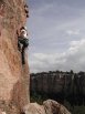 Our nephew, Jaramie, climbing on Contest Wall at Shelf Road