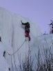 Ben topping out on the 2nd and final pitch at Lincoln Falls