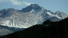 Longs peak from the Lawn Lake Trail, also showing Mount Meeker, Mount Pagoda, Storm Peak, and Mount Lady Washington,
                           Rocky Mountain National Park, Colorado