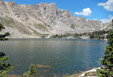 Beautiful view of Mirror Lake under the east face of Mount Ikoko