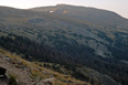 Distant view from timberline of Mount Ida on the Continental Divide