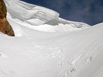Top of Notchtop Couloir (Right) with Notchtop East Face cornices in the background