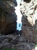 Mark, hanging off the sea cliffs in Sydney