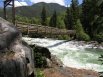 The Bridge cossing the Animas River, at the Needleton Trailhead in the San Juan Mountains, between Durango & Silverton, Colorado