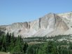 View of the Snowy Range walls with the Diamond on the right