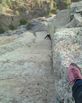 Looking down from the top of the 2nd pitch of Soler, Devils Tower. A Devils Tower Lodge Photo