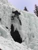 Susan Morgenstern on the Castle Rock Lower Falls Ice, Boulder Canyon, Boulder, Colorado