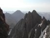 looking east through Kismet and Cirque Mountain, to Teakettle Mountain from the bottom of the couloir leading up Sneffels