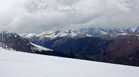 Weather creeping in over mountains north of the Flattop Mtn. Trail