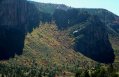 Fall colors across Unaweep Canyon, as seen from the Base of Sunday Wall