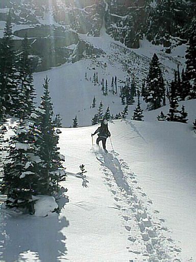 heading up to Deep Freeze, Thatchtop, from The Loch
         Rocky Mountain National Park, Colorado