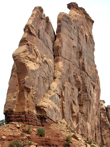 Independence Chimney, on the west side of the South Face of Independence Monument