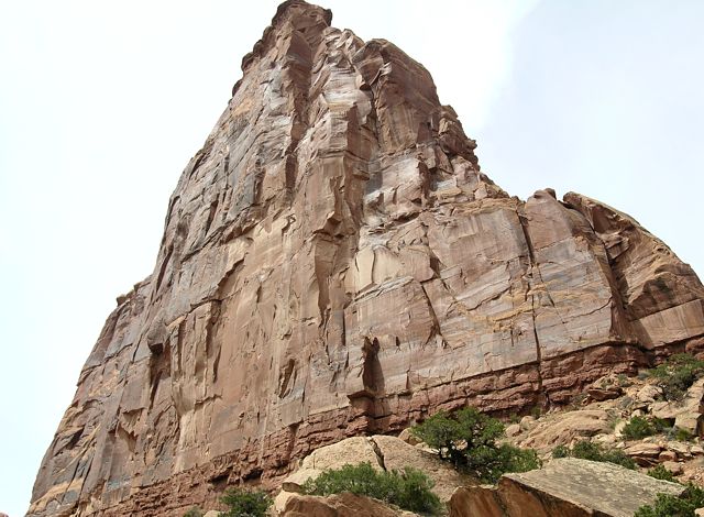 Looking up at the south face of Independence Monument