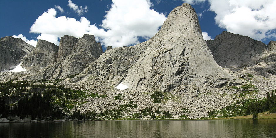 Pingora Peak across Lonesome Lake, Cirque of the Towers, Wind River Range