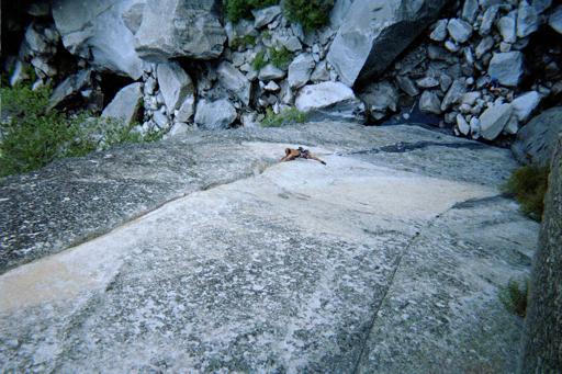 John Lanston on Crimson Cringe, Yosemite